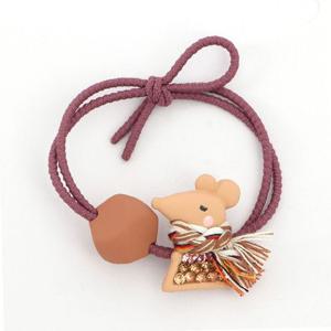 목도리 쥐 헤어슈슈 포인트 머리끈