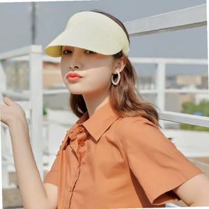 네추럴 돌돌이 썬캡 UV차단 여성 여름모자