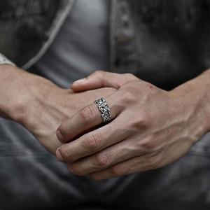 S999 전설의 도철 남성 패션 타오티에 엄지 반지 검지