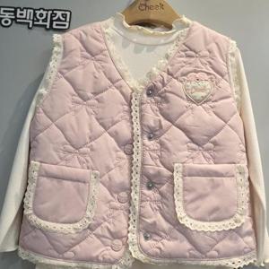 치크 DP01 리본 퀼팅 경량조끼 CKVW25W1G
