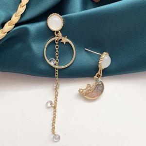 블링썸언발귀걸이 언발란스별달골드귀걸이