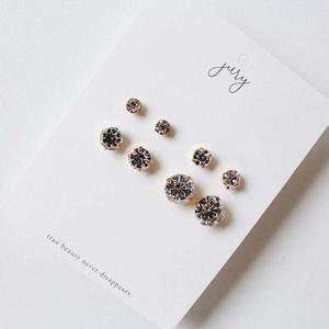 패션 귀찌 여자친구 생일 선물 큐빅 귀걸이 세트