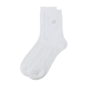 닥스 골프 여성 26SS PREMIUM 화이트 메탈사 중목 양말 DNSS6E301WT