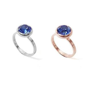 R016 8mm 사파이어 오스트리아 크리스탈 프리반지