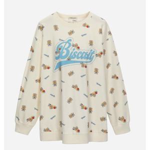 [써스데이아일랜드]베어 프린팅 롱 티셔츠 T256MST915W