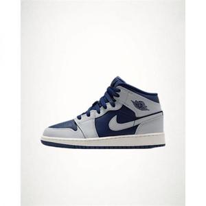 NIKE 에어 조던 1 미드 주니어 신발 - 블루 보이드서밋 화이트핫 라바퓨어 플래티넘 DQ8423-403 1710133
