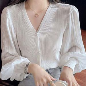 퍼프 가디건 셔츠 블라우스 ST0175