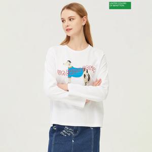 베네통 강아지 자수 티셔츠 BATS05411