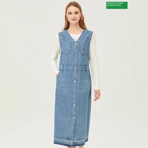 베네통 민소매 데님 원피스 BAOP05411