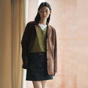 [쥬크]쓰리 버튼 스웨이드 자켓 (Z254PSF553)