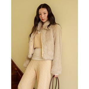 올리브데올리브 (OF5WMB04) 크랍 페이크 퍼자켓