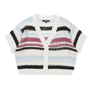 [블루테일]에스닉 스트라이프 니트 가디건AZB4CK01IV
