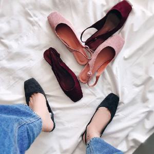 [블루피오레] 스웨이드 슬링백 키튼힐 BFS601