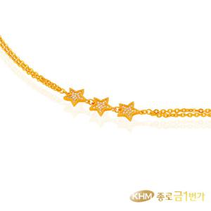 여자 순금 팔찌 스타큐빅  7.5g