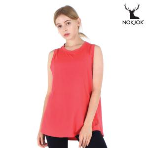 녹족 요가복 필라테스복 마리나 나시티 칠리핑크