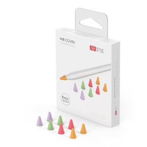 아이노비아 AHASTYLE 애플펜슬 1세대 2세대 펜촉 보호캡 케이스 유채색4색혼합(8개입)