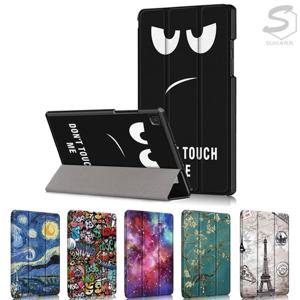 갤럭시탭A7라이트 8.7인치 프린팅스탠드 가죽레더 태블릿 케이스