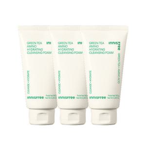 이니스프리 [3개] 그린티 아미노 수분 클렌징 폼 150g