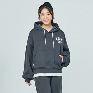 [소이] 여자 겨울이월 차콜크롭후드기모셋업티(24W0753)