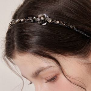 [제이로렌]제이로렌 플라워 큐빅 고급 헤어밴드 H01274