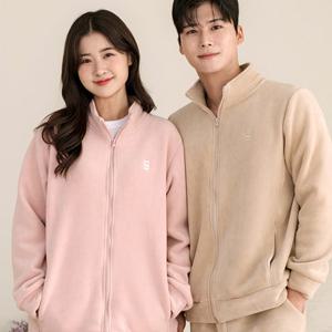 소프트 웜 플리스 아우터 남여공용 집업 자켓
