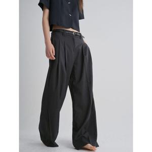 (325721LY34) [에잇세컨즈] 서머 투턱 와이드 슬랙스  애쉬