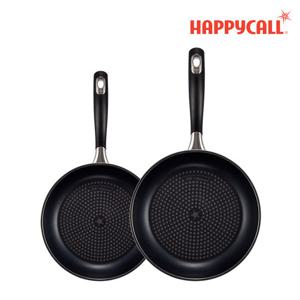 [본사직영] HC해피콜 다이아몬드 포셀 IH 2P 프라이팬 세트 (팬24+팬28)