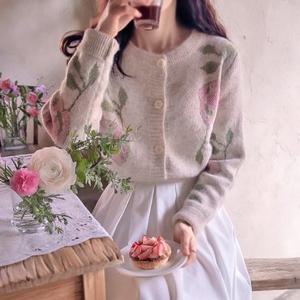 [리린]모네드 플라워 따스미 세련된 가디건