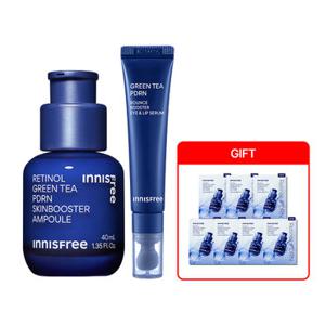 이니스프리 [GS단독] 레티놀 그린티 PDRN 스킨부스터 앰플 40ml+아이&립 세럼 15ml+겔마스크 7매