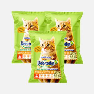 [3개세트] LG유니참 데오토일렛 사막화 방지 소취항균 모래 4L 고양이 모래