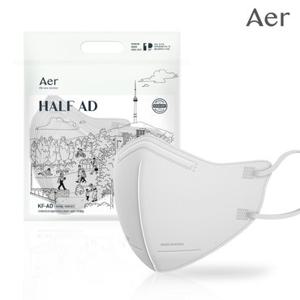 [아에르 공식] KF-AD 비말차단 하프 마스크 S/M/L 50개입 3종 (택1)