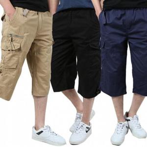 [깨비몰] 남성 데일리 카고 7부 반바지 지퍼포켓 팬츠