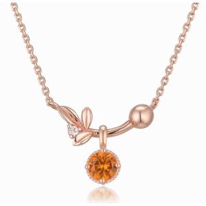 [로이드] 미슬토 링크체인+ 11월 시트린 탄생석 비쥬참 SET LNN20081G