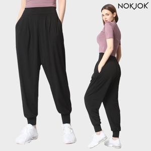 녹족 요가복 필라테스복 하렘 팬츠 블랙