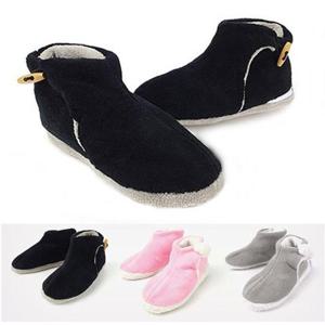 USB 온열신발 실내부츠 블랙 겨울보온거실화 발난로