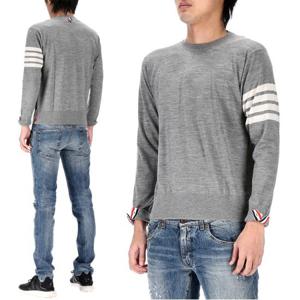 [톰브라운] 사선 완장 MKA002A Y1014 058 남성 울 니트