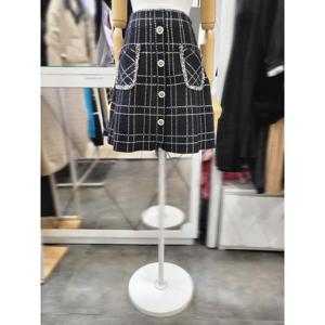 밸리걸 세이브존01 밴딩  체크 포켓 니트 미니 스커트 490040