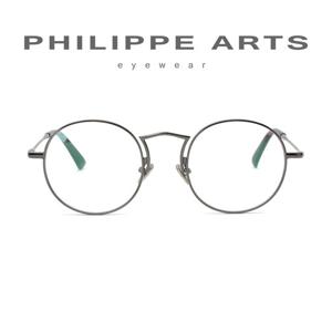 필립아츠 안경테 1718017 C4 동글이 메탈테 데일리 안경 오버핏