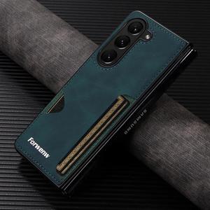 갤럭시Z폴드3 제트지 카드수납 빈티지가죽 심플 슬림커버 케이스