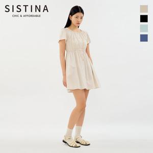 [SISTINA] 인기 셔링 포인트 미니 원피스_AWWOPO21110