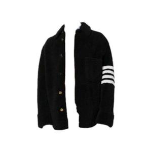 (명품) 톰브라운 4바 스트라이프 다이드 시어링 자켓