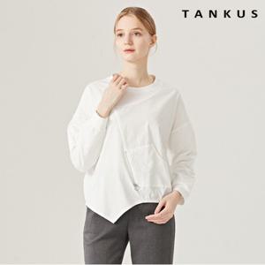 [탱커스]배색 언발 긴팔 티셔츠 (TW3TS010L0)