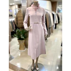 미니멈 세이브존01 프릴넥 A라인  벨티드 원피스 MWDAWO1140