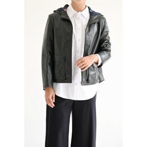 [비꼴리끄(여성)]베지터블 레더 후디자켓 B244LJ5010