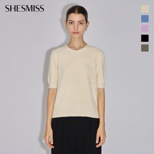 [쉬즈미스] 벨벳 하프 슬리브 니트_SSKPOO31050