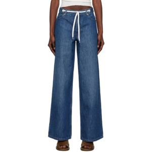 25 FW 아페쎄 여성 인디고 블루 Natacha Ramsay Levi 오가닉 코튼 데님 진 241252F069017