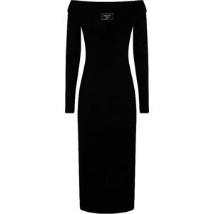 발망 더블 칼라 니트 지퍼 미디 원피스 EF1RL109KH82 0PA