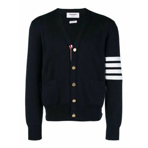 [THOM BROWNE] 남성 가디건 밀라노 스티치 v 넥 인 코튼 크레이프 MKC171A00219415 Dark Blue /8