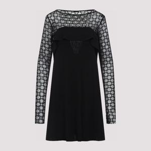 지방시 롱 슬리브 레이스 러플 원피스 BW22AC20H0 008