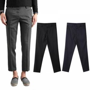 슬림 슬랙스 스판 9부 일자핏 남성 LED-1840